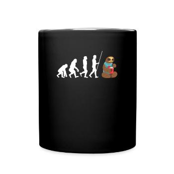 Popcorn Machine Movie Lover Theater Cinema - Full Colour Mug - black - Front