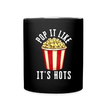 Popcorn Machine Movie Lover Theater Cinema - Full Colour Mug - black - Front