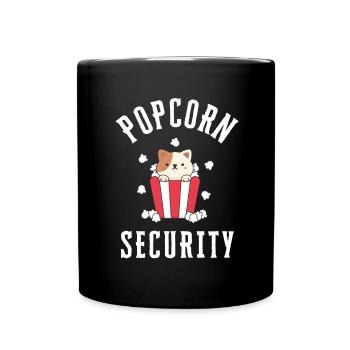 Popcorn Machine Movie Lover Theater Cinema - Full Colour Mug - black - Front