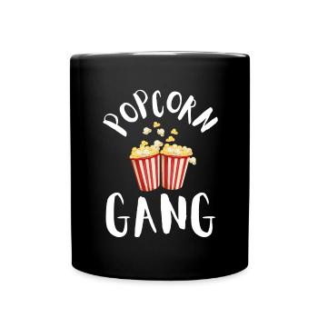 Popcorn Machine Movie Lover Theater Cinema - Full Colour Mug - black - Front