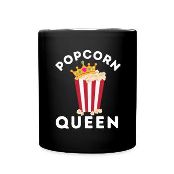 Popcorn Machine Movie Lover Theater Cinema - Full Colour Mug - black - Front