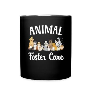 Tierpfleger Tierretter Tierrechte - Tasse einfarbig - Schwarz - Vorne