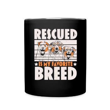 Tierpflege Tierretter Tierrechte - Tasse einfarbig - Schwarz - Vorne