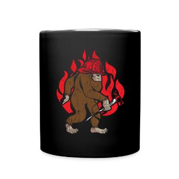 Brandbekämpfung Feuerwehrmann Feuerwehrmann Feuer - Tasse einfarbig - Schwarz - Vorne