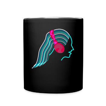 Synthesizer Analog Wires Synthesizers - Full Colour Mug - black - Front