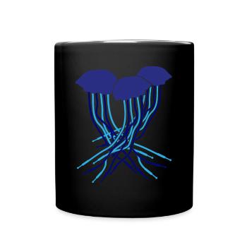 Synthesizer Jellyfish Modular Synthesizers - Full Colour Mug - black - Front