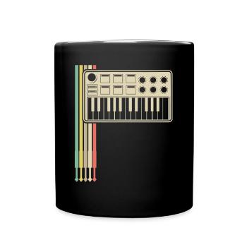 Synthesizer Analog Modular Synthesizers - Full Colour Mug - black - Front