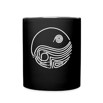 Synthesizer Yin and Yang Synthesizers - Full Colour Mug - black - Front