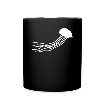 Synthesizer Jellyfish Modular Synthesizers - Full Colour Mug - black - Front
