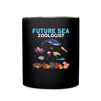 Future Zooologist Zooology Marine Biologist Sea - Full Colour Mug - black - Front