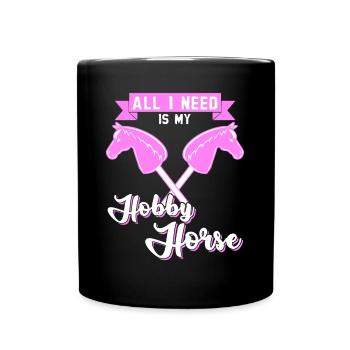 Cheval de loisir Hobbyhorse - Mug uni - noir - Devant