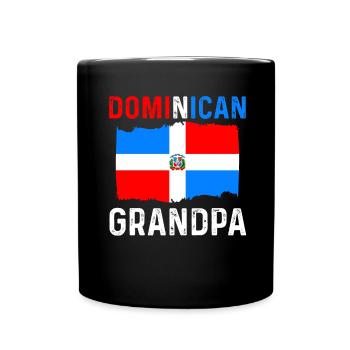 Dominican grandfather, Papa Dominican - Full Colour Mug - black - Front
