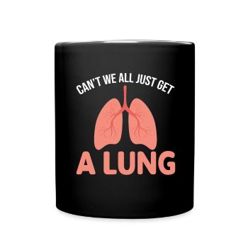 Atemtherapeut Sauerstoff Lunge Gesundheit Atmung - Tasse einfarbig - Schwarz - Vorne