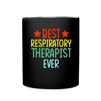 Bester Atmungstherapeut Ever Sauerstoff Atmung - Tasse einfarbig - Schwarz - Vorne