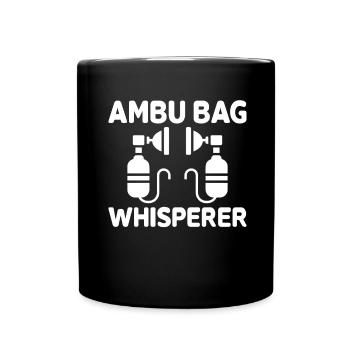 Ambu Bag Whisperer, pulmonologist nurse - Full Colour Mug - black - Front