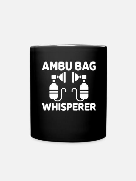 Ambu Bag Whisperer, pulmonologist nurse - Full Colour Mug - black