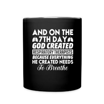 7 Days God Medicine Nurse Breathing Lungs - Full Colour Mug - black - Front
