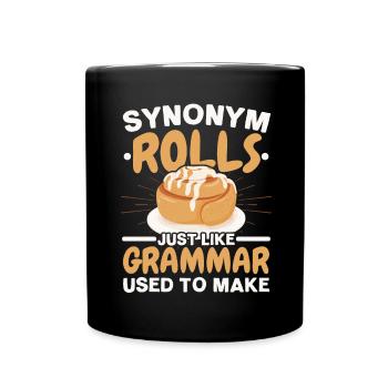 Grammar Police English Teacher English Writing - Full Colour Mug - black - Front