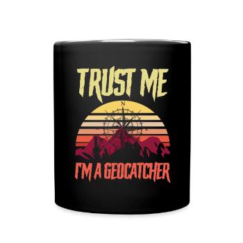 Geocache Les amateurs de géocaching | Fais-moi confiance - Mug uni - noir - Devant