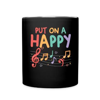 Musiciens | Amateurs de notes de musique | Poser - Mug uni - noir - Devant
