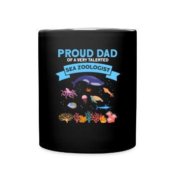 Fier papa Zooologiste de l’océan Zooologie Mer - Mug uni - noir - Devant