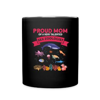 Fière Maman Océan Zooologiste Zooologie Mer - Mug uni - noir - Devant