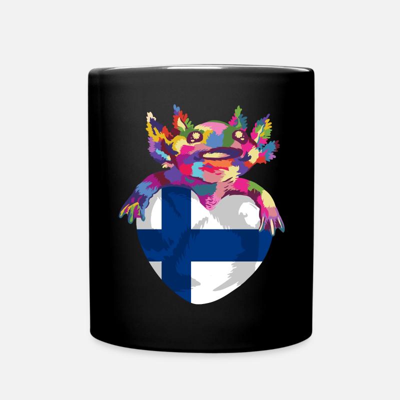 Drapeau finlandais Suomi Drapeau finlandais Look utilisé - Mug uni - noir