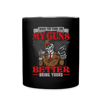 Wenn Sie kommen für meine Waffen besser bringen Si - Tasse einfarbig - Schwarz - Vorne