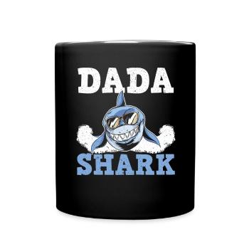Dada Hai-Liebhaber Meeresbiologie Meer Vatertag - Tasse einfarbig - Schwarz - Vorne