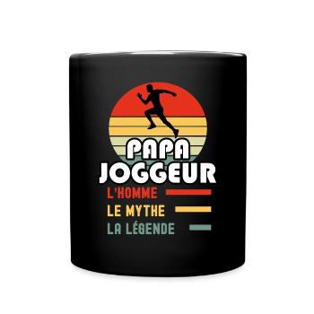 papa joggeur homme mythe légende vintage running - Mug uni - noir - Devant