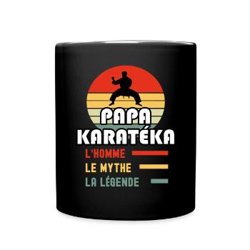 papa karatéka homme mythe légende vintage karaté - Mug uni - noir - Devant