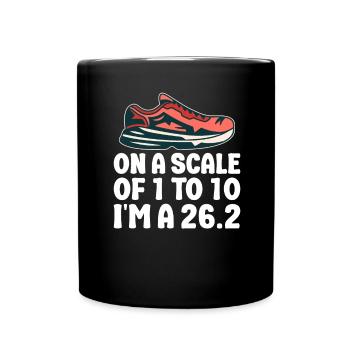 26.2 Meilen Marathon - Marathonläufer - Tasse einfarbig - Schwarz - Vorne