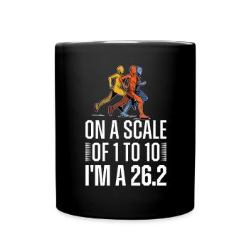 26.2 Meilen Marathon - Marathonläufer - Tasse einfarbig - Schwarz - Vorne