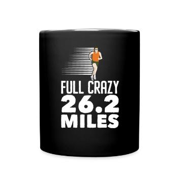 26.2 Meilen Marathon - Marathonläufer - Tasse einfarbig - Schwarz - Vorne