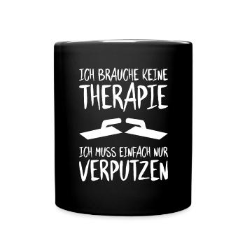 Stuckateur Plasterer Stukkateur Gipser Verputzer - Tasse einfarbig - Schwarz - Vorne