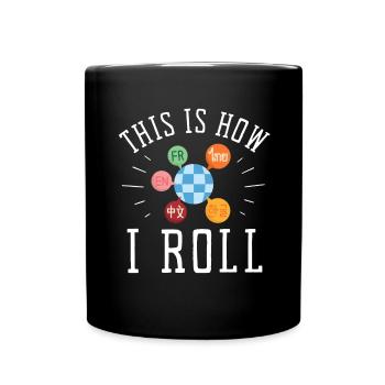 Dual Language Team Bilingual Teacher School Tutor - Full Colour Mug - black - Front