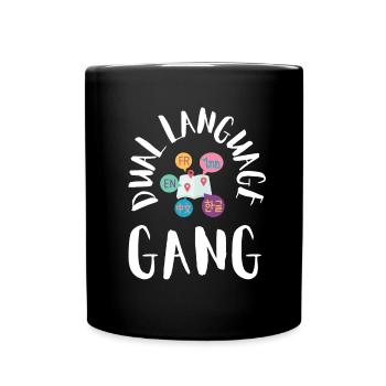 Dual Language Team Bilingual Teacher School Tutor - Full Colour Mug - black - Front