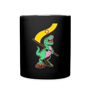 LGBTQ-Flagge - Dinosaurier Intersexuell - Tasse einfarbig - Schwarz - Vorne