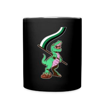 LGBTQ-Flagge - Dinosaurier Neutrois - Tasse einfarbig - Schwarz - Vorne