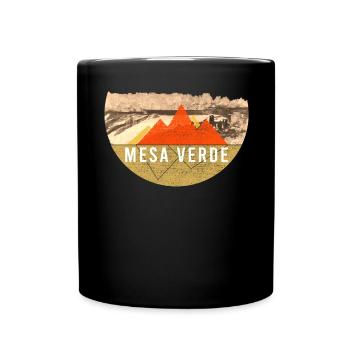 Vintage - Mesa Verde Nationalpark - Tasse einfarbig - Schwarz - Vorne