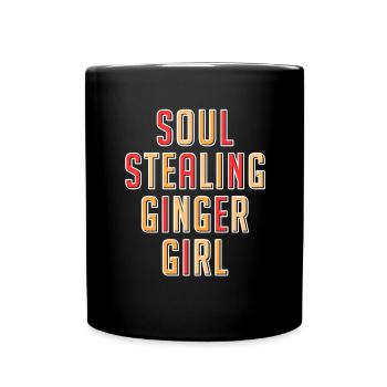 Soul Stealing Ginger Girl Redhead Red Hair Irish - Full Colour Mug - black - Front
