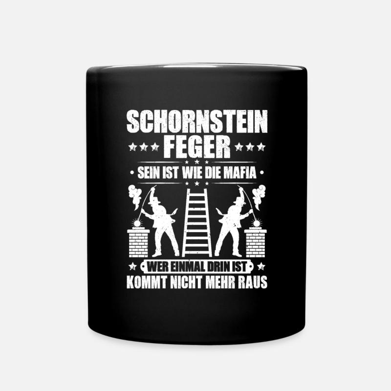 Schornsteinfeger Kaminkehrer Chimney Sweep - Tasse einfarbig - Schwarz