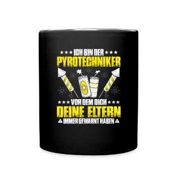 Pyrotechniker Feuerwerk Pyrotechnik Pyrotechnician - Tasse einfarbig - Schwarz - Vorne