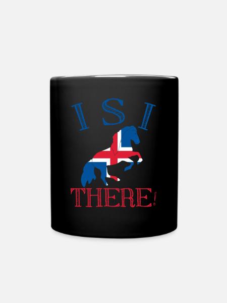 Icelandic horse Icelandic horses Icelanders - Full Colour Mug - black