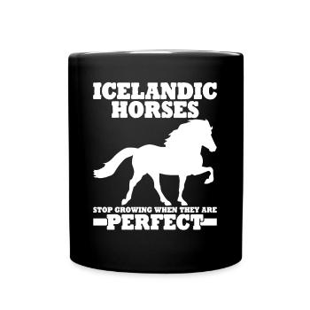Cheval islandais Tölt Poney islandais Chevaux islandais - Mug uni - noir - Devant