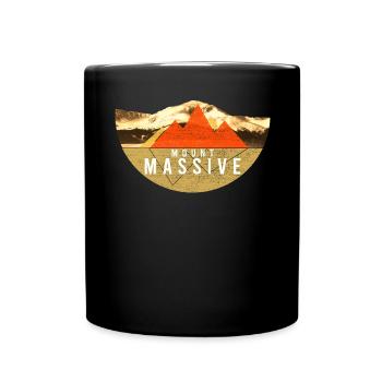 Vintages USA Hiking - Mountain Massif - Full Colour Mug - black - Front