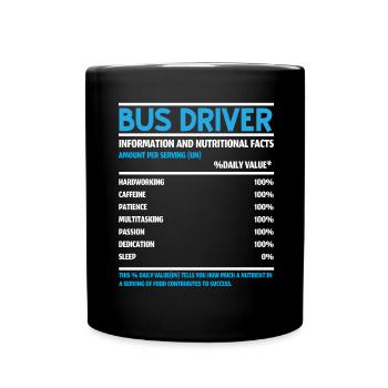 Chauffeur d’autobus scolaire spécialiste de la prestation de services aux étudiants - Mug uni - noir - Devant