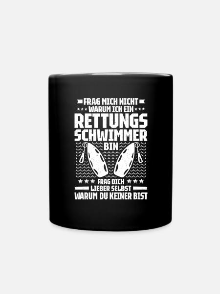 Rettungsschwimmer Wasserrettung Lifesaver - Tasse einfarbig - Schwarz