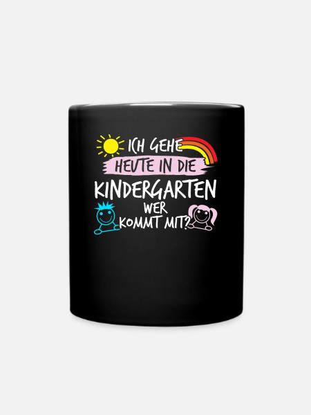 Kindergarten Erzieherin Kindergärtnerin - Tasse einfarbig - Schwarz