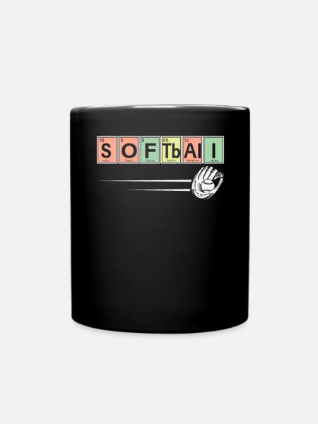 Softball-Spieler-Sport-Chemie - Tasse einfarbig - Schwarz